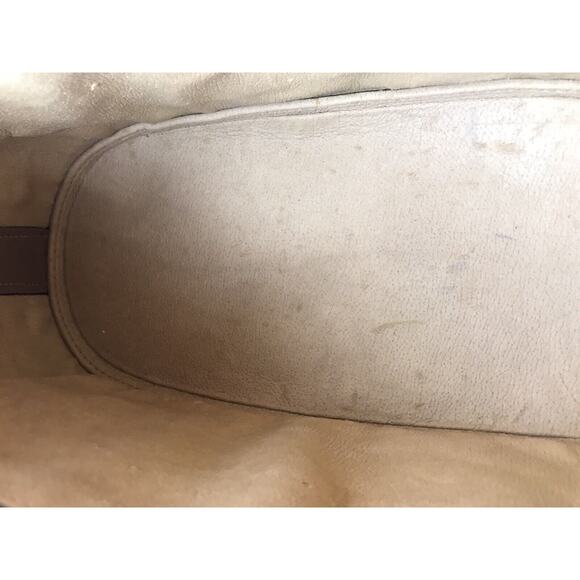 Authentic 1980's Gucci Supreme GG Monagram Coated Canvas Leather Trim Tan Purse - Picture 7 of 14